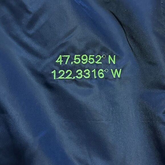 WEAR by Erin Andrews NFL Seattle Seahawks Full Zip Bomber Jacket Blue | Women Si - Picture 9 of 13